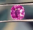 No Heat Square Cushion Pink Sapphire 1.42cts (Certified)