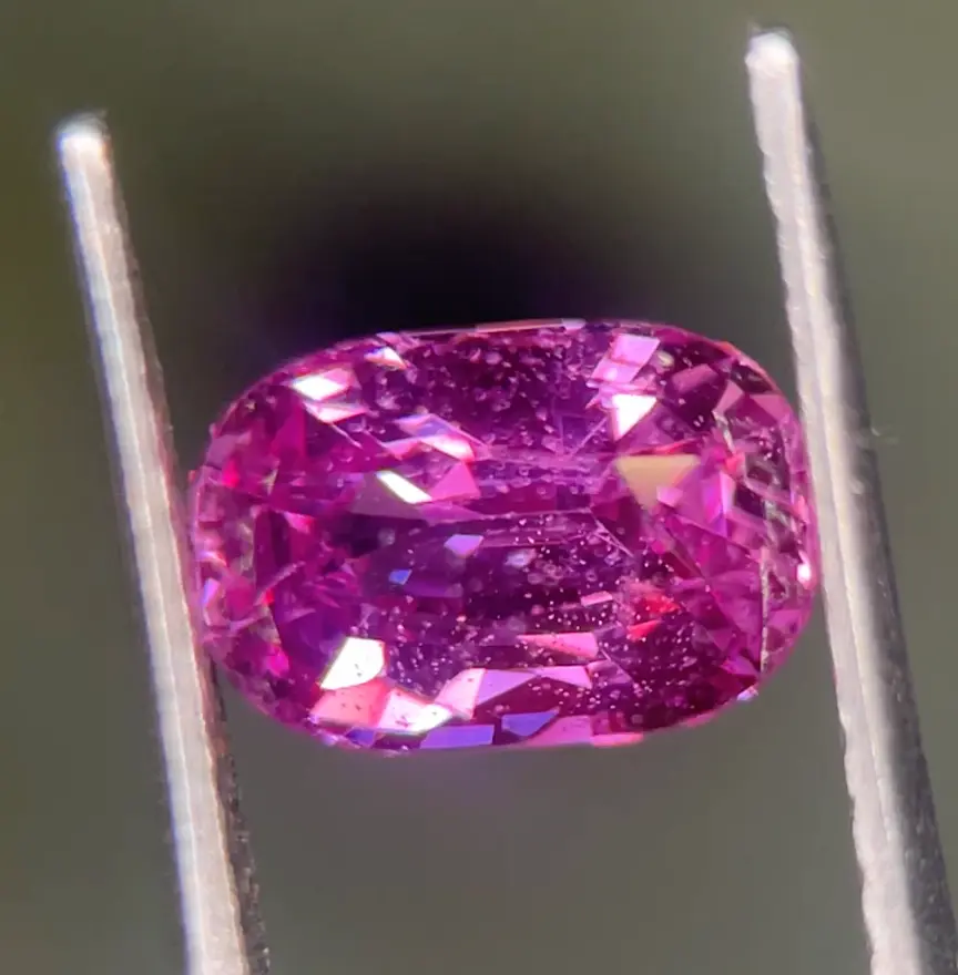 No Heat Long Cushion Pink Sapphire 1.79cts (Certified)