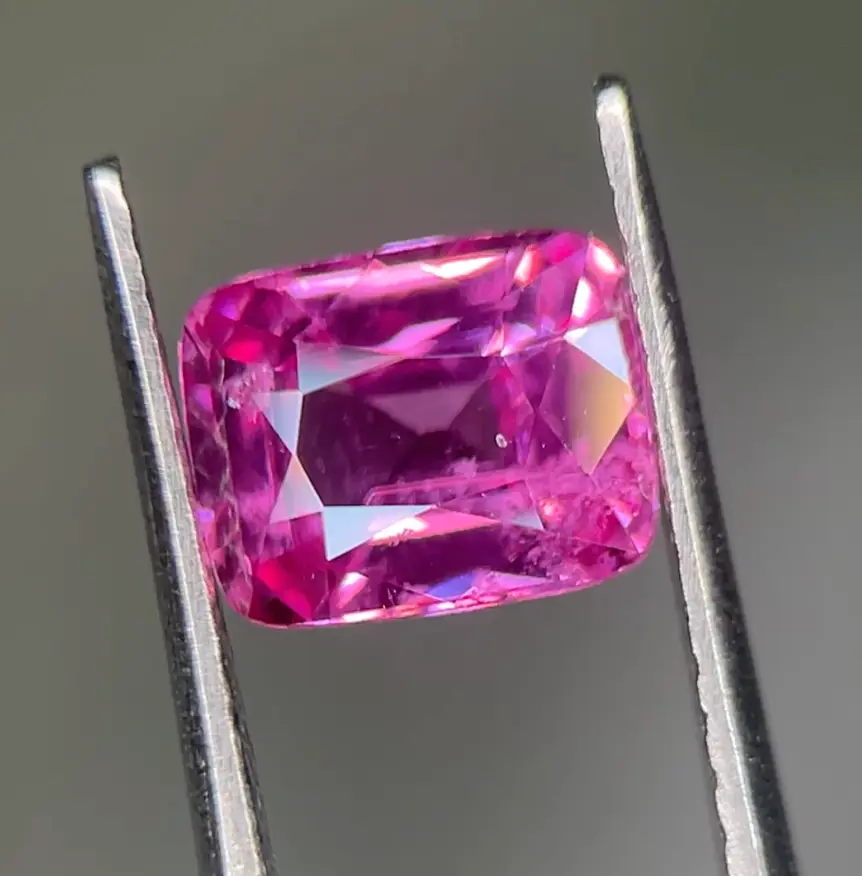 No Heat Cushion Pink Sapphire 1.57 cts (Certified)