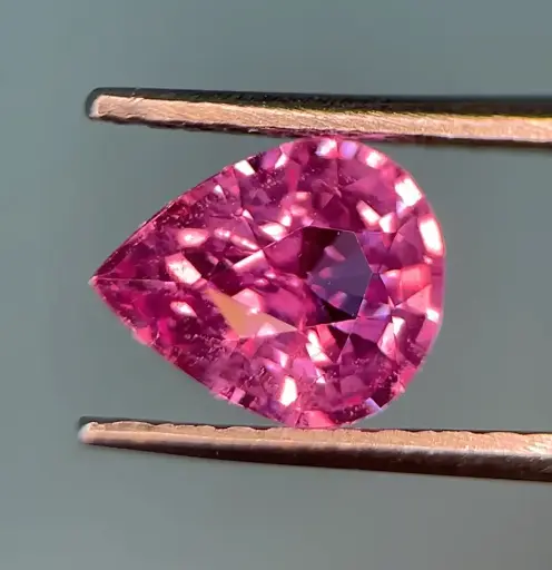 No Heat Pear Pink Sapphire 1.06cts (Certified)