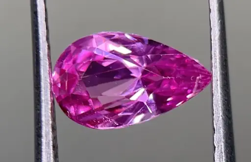 No Heat Pear Pink Sapphire 1.09cts (Certified)